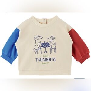 Tadaboum Colorblock Dog Print Sweatshirt super cute
